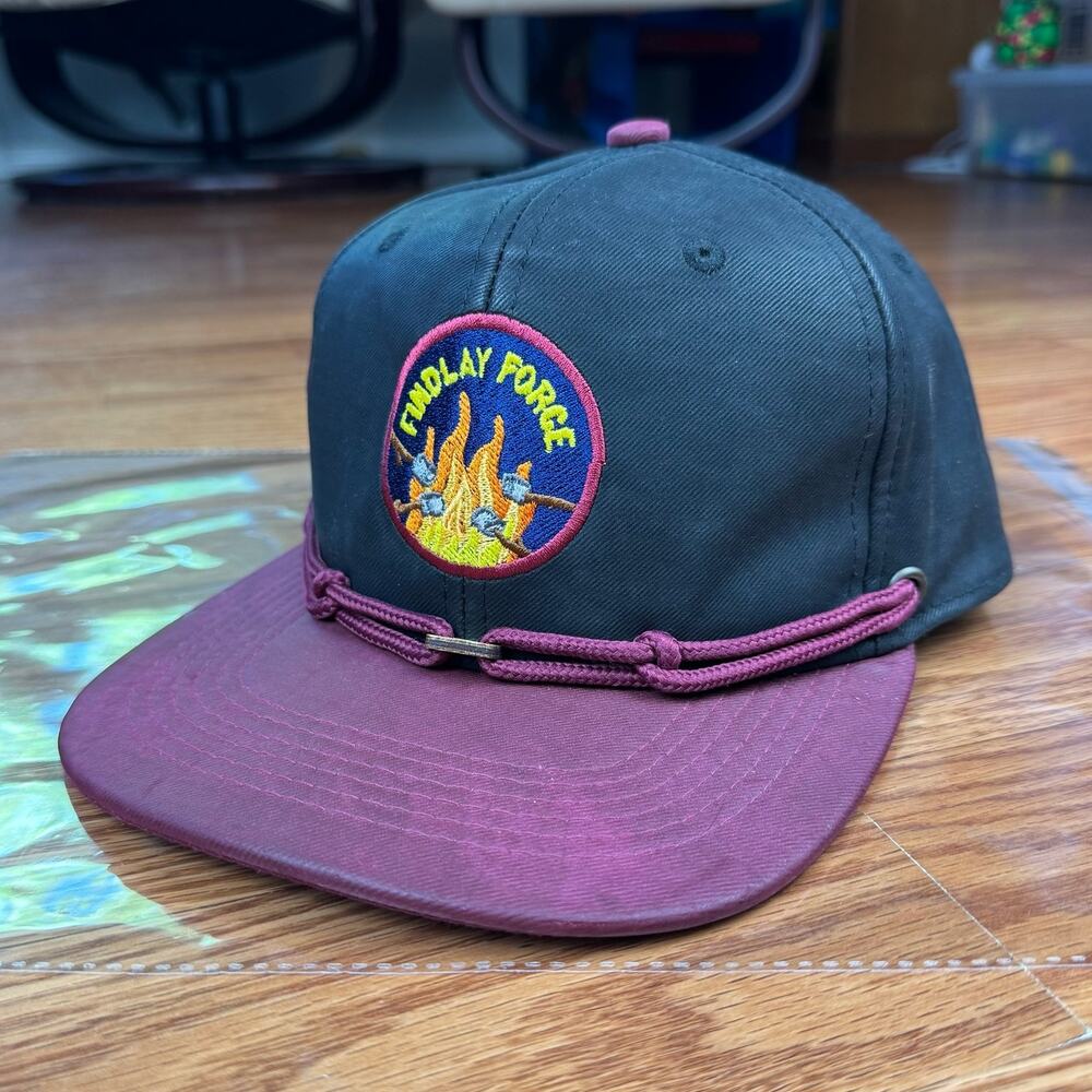 Findlay Force Roasting Marshmallows Smore'z Black and Maroon Snapback Hat